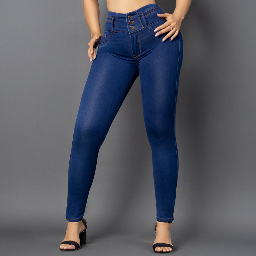 Jeans skinny tono medio ref 7068