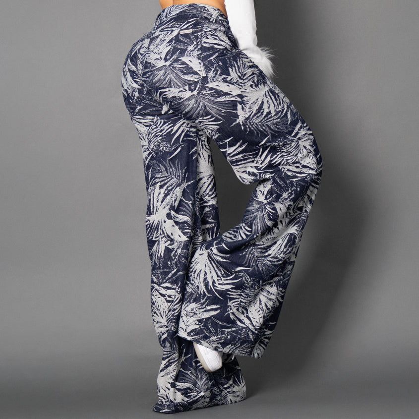 Jeans wide flare flower ref 7032
