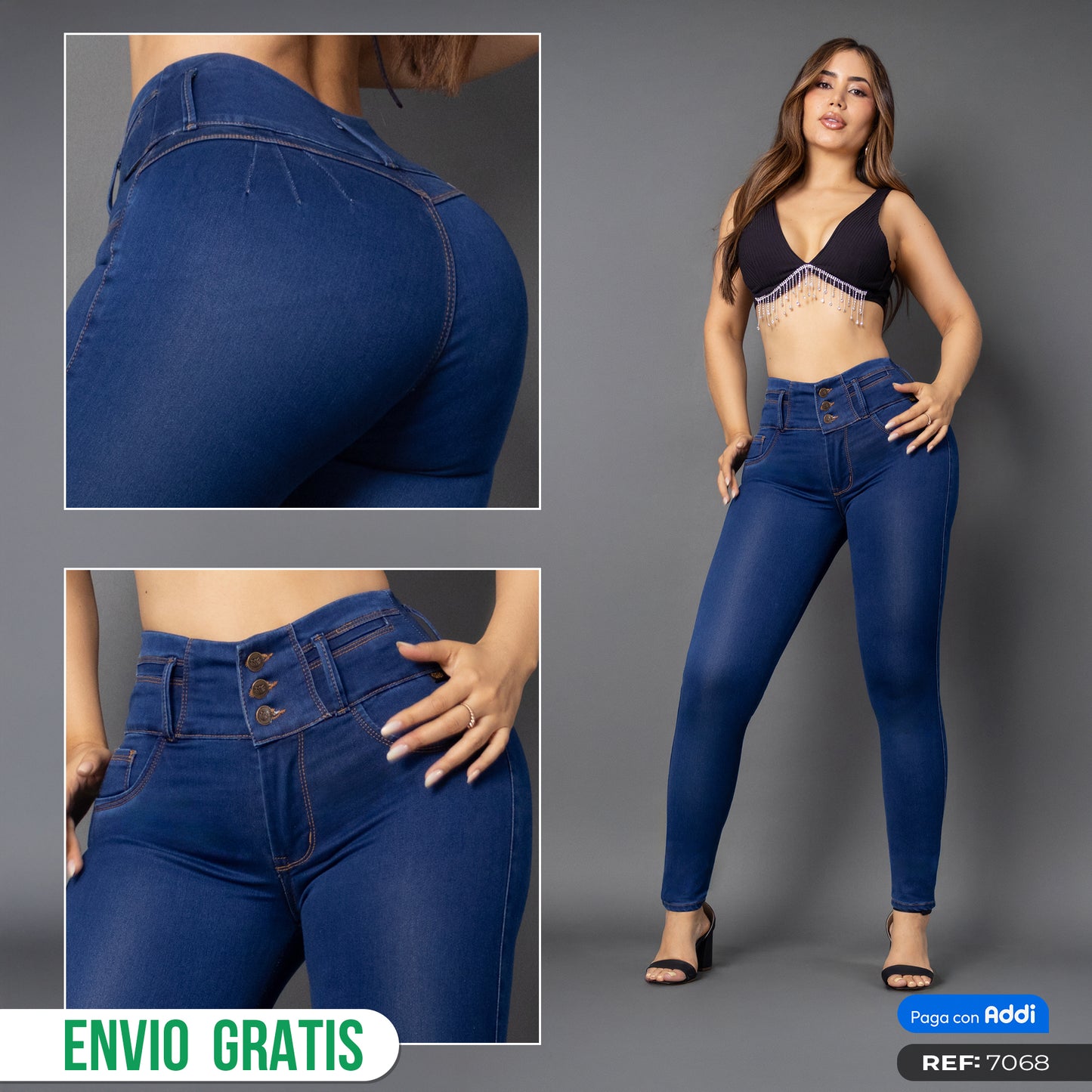 Jeans skinny tono medio ref 7068