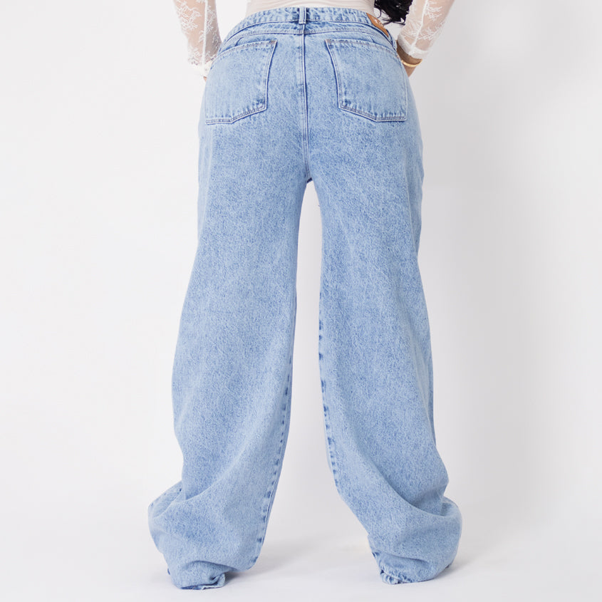 Jeans baggy tono claro ref 7017