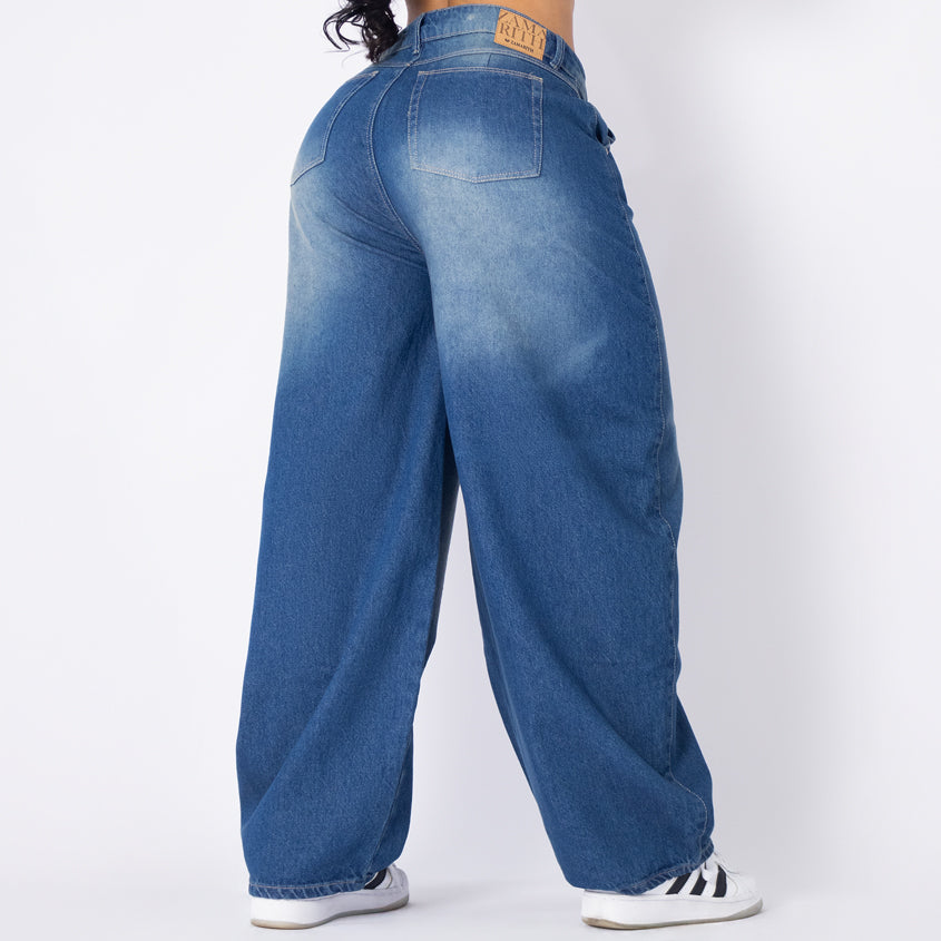 Jeans ballon tono claro ref 7014