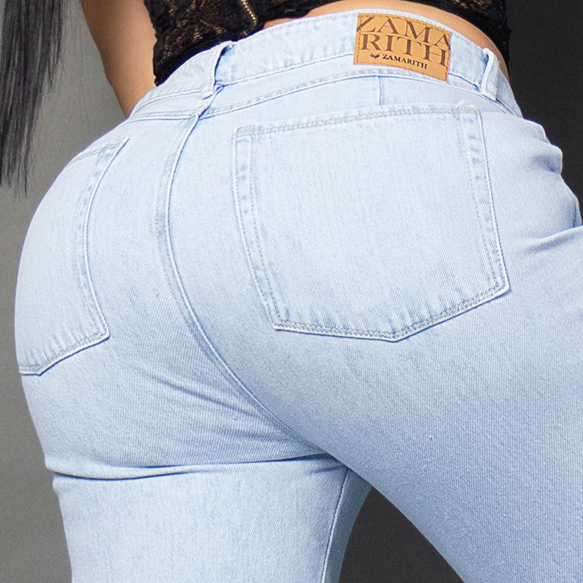 Jeans cargo tono hielo ref 7073