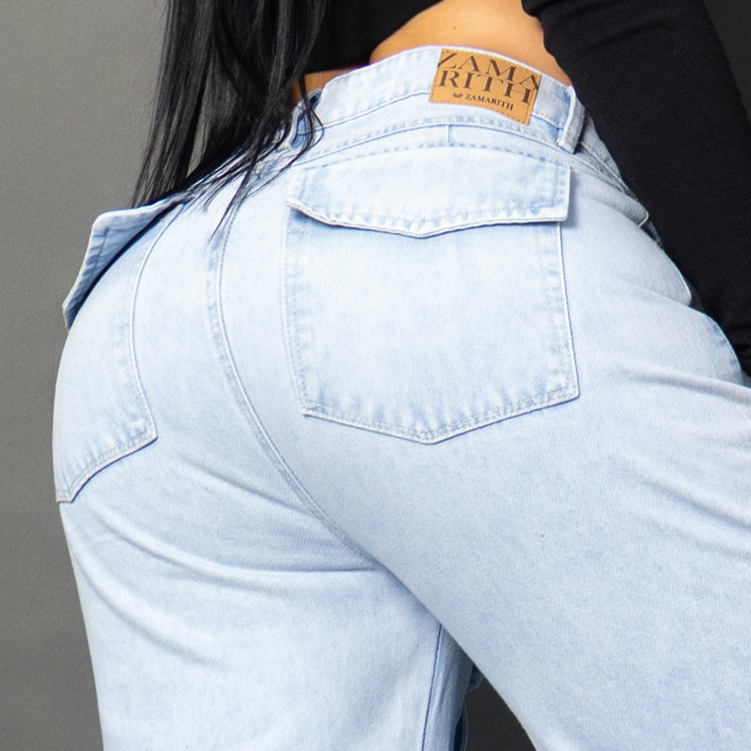 Jeans cargo tono claro ref 7080