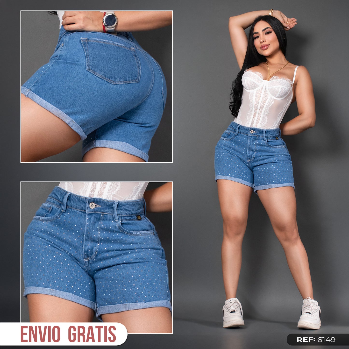 short claro brillos ref 6149