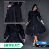Vestido Denim Noir Elegance ref 7096-1