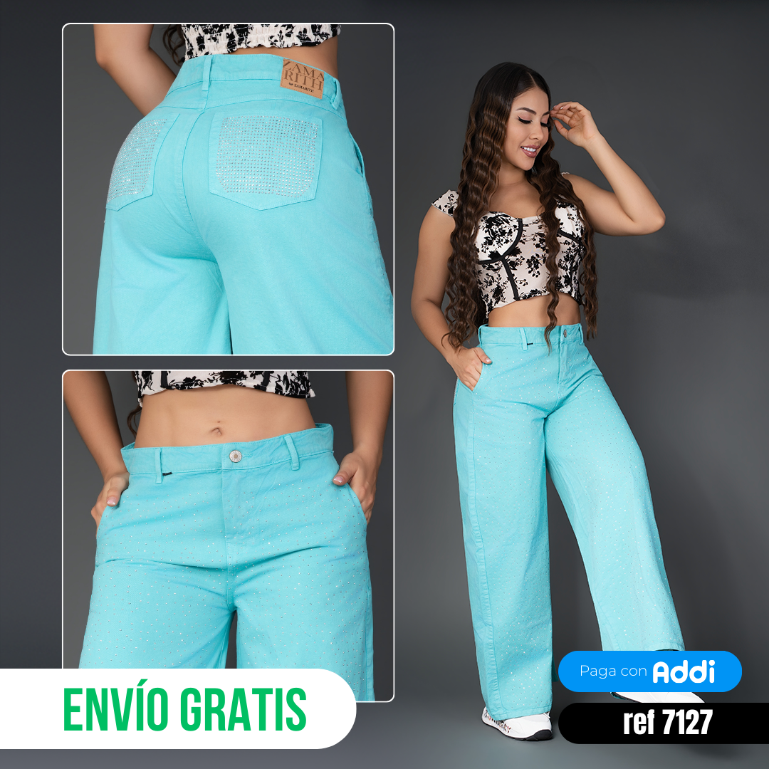 jeans baggy agua marina ref 7127