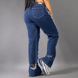 Jean Power Stripes Destroyed 6098