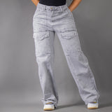 Jean Cargo Wide Grey