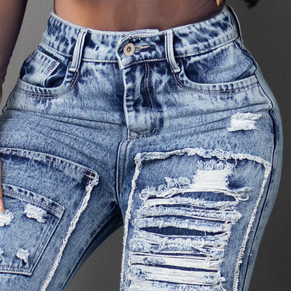 Jeans cargo tono oscuro ref 7005