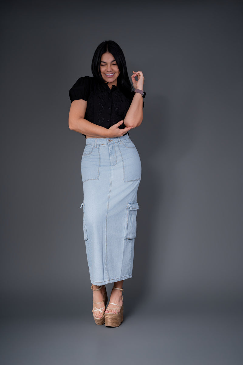 Falda cargo clara ref 7136-01