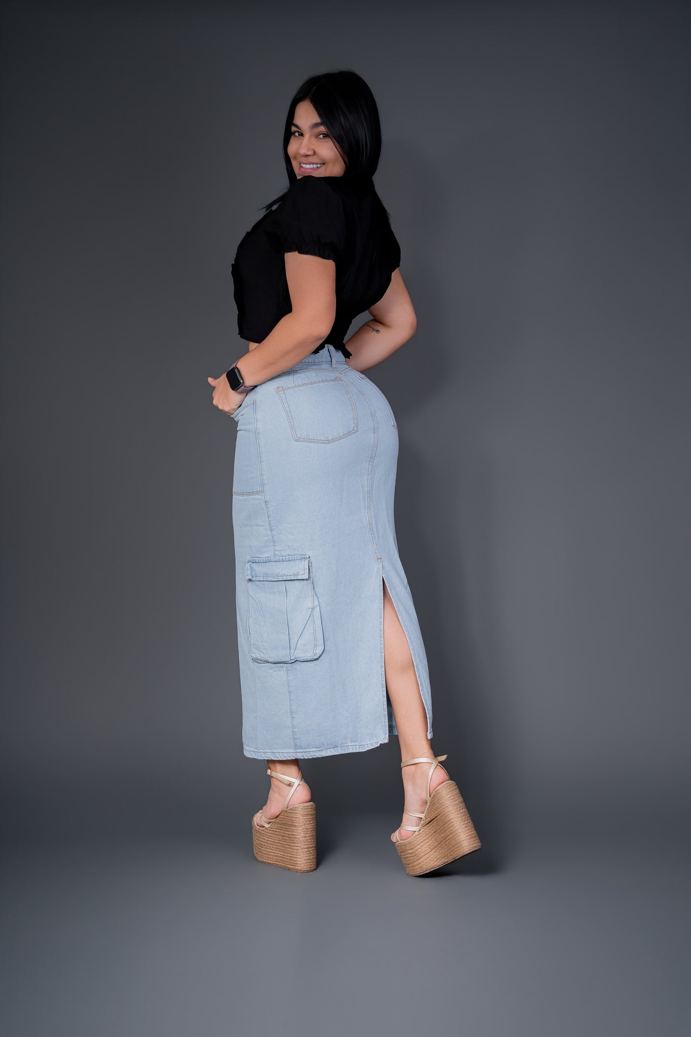 Falda cargo clara ref 7136-01