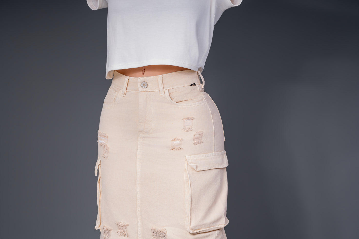 Falda cargo beige ref 7134-1