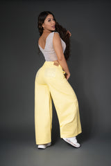 jeans baggy amarillo ref 7129