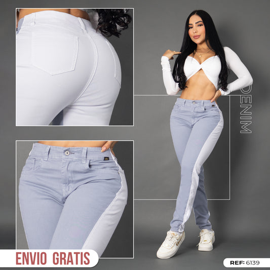 Jeans doble color clasico ref 6139