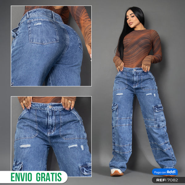 Jean cargo bota ancha “AFTERGLOW REBEL” – Ref. 7082