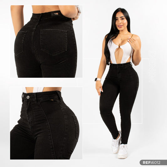 Jeans Skinny Mujer Negro 6012