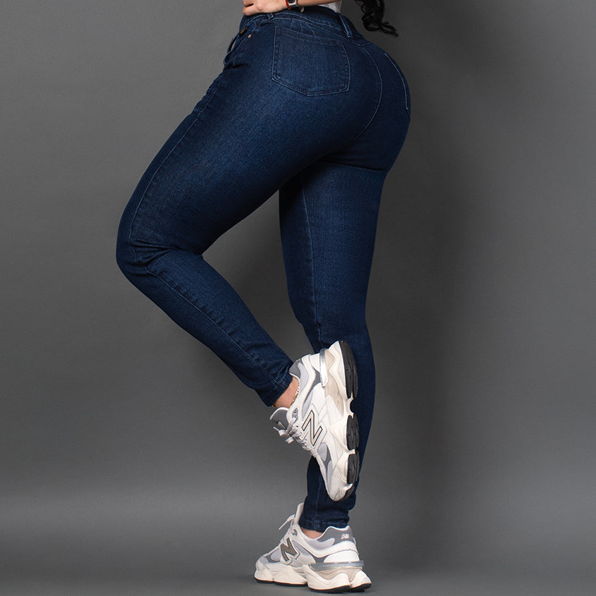 Jeans skinny tono oscuro ref 7065