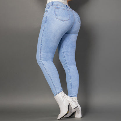 Jeans skinny tono claro ref 7050