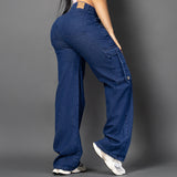 Jeans cargo tono medio ref 7112