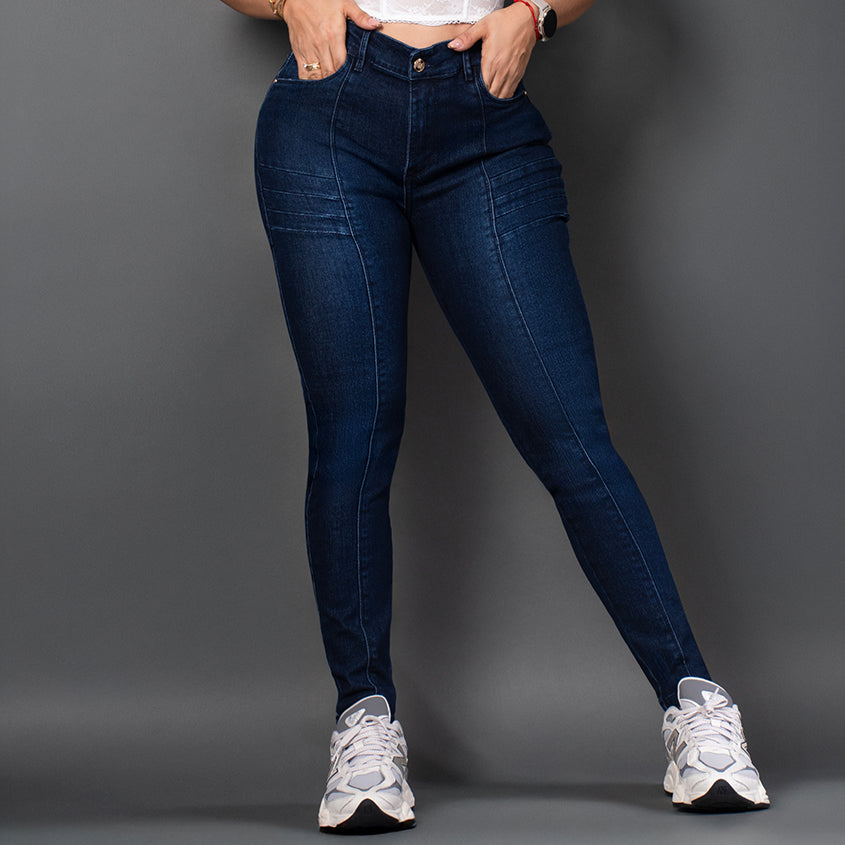 Jeans skinny tono oscuro ref 7065