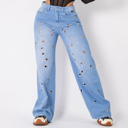 Jeans wide flare ref 7020