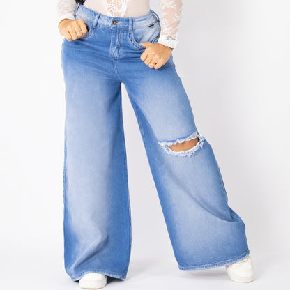 Jeans baggy tono claro ref 7019