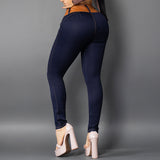 Jeans pretina de cuero ref 7054
