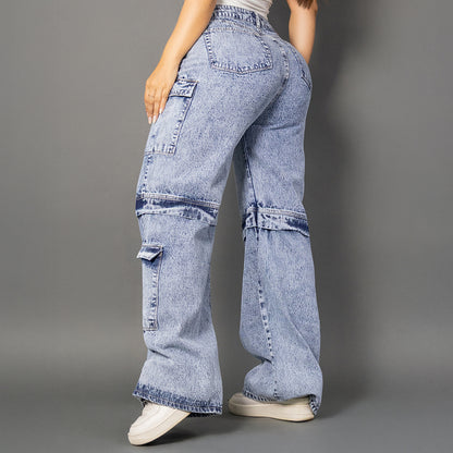 Jeans cargo tono medio ref 7069