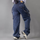 Jeans cargo tono medio ref 8002