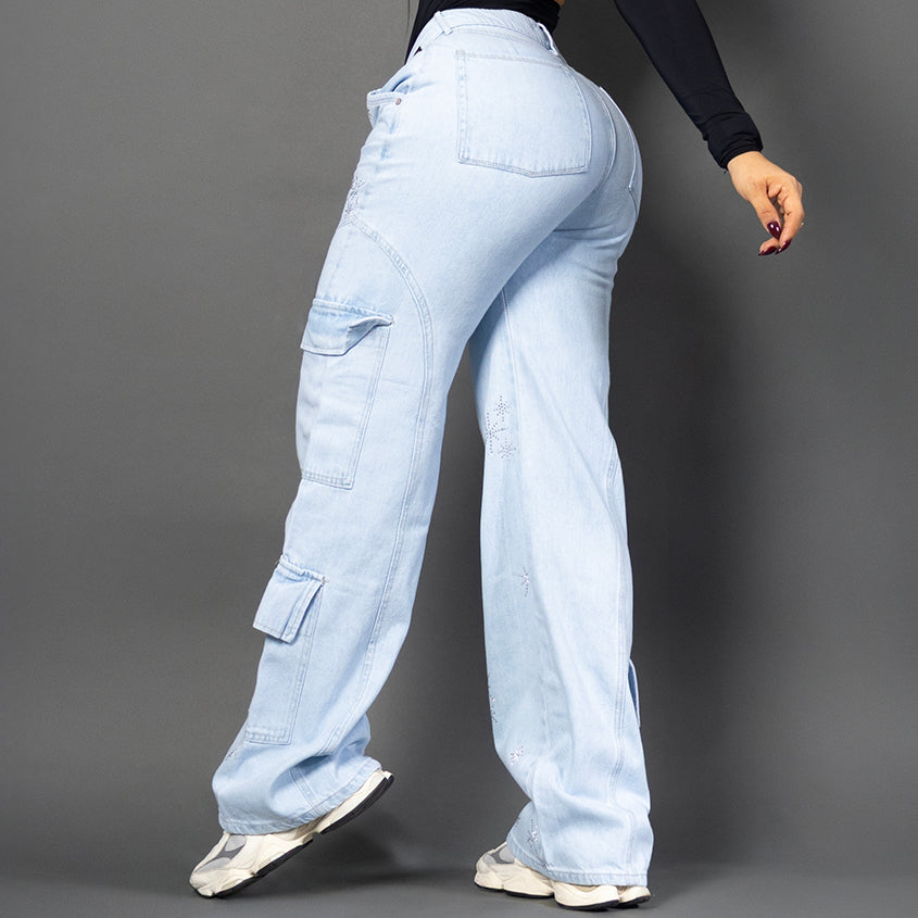 Jeans cargo hielo ref 7073