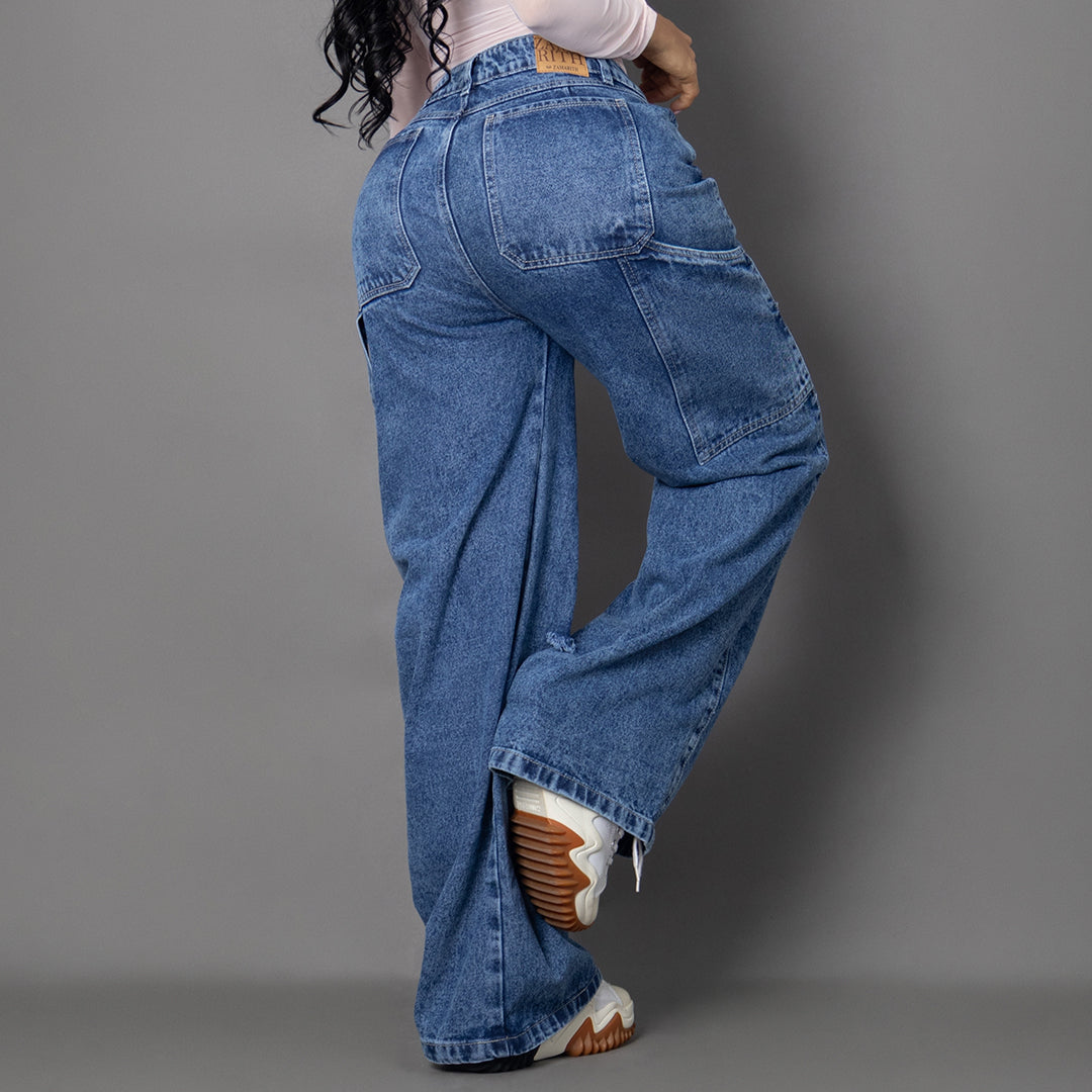 Jeans denim azul ref 8048