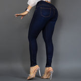 jeans 3 botones tono oscuro ref 7102