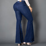 Jeans flare tono oscuro ref 7012