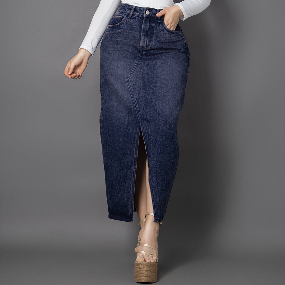 Falda denim premium clasica ref 8052-1