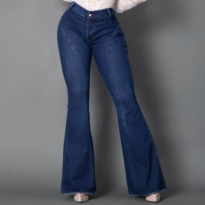 Jeans flare tono oscuro ref 7012