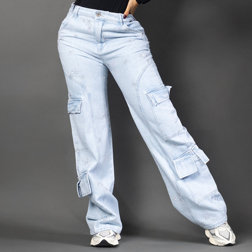 Jeans cargo hielo ref 7073