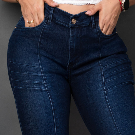 Jeans skinny tono oscuro ref 7065