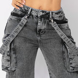 Jeans cargo tono medio ref 7000