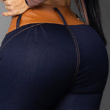 Jeans pretina de cuero ref 7054