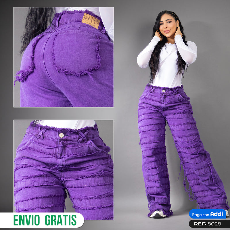 Jean Wide Leg Unravel Amatista