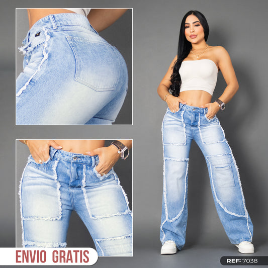 Jeans baggy tono claro ref 7038
