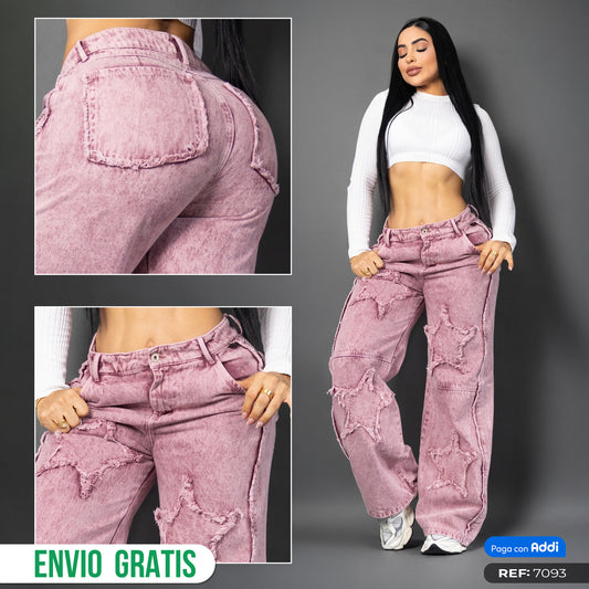 Jeans baggy Rosa ref 7093