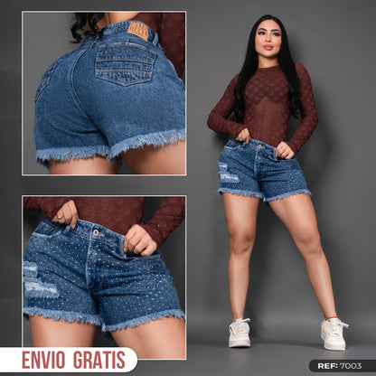 Short  tono medio brillos ref 7003