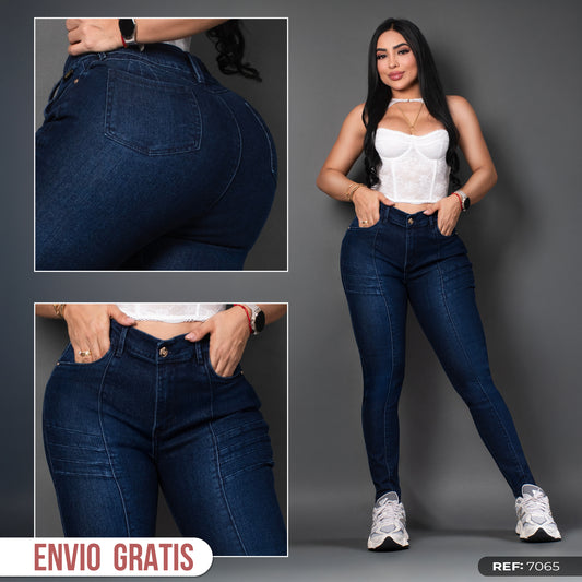 Jeans skinny tono oscuro ref 7065