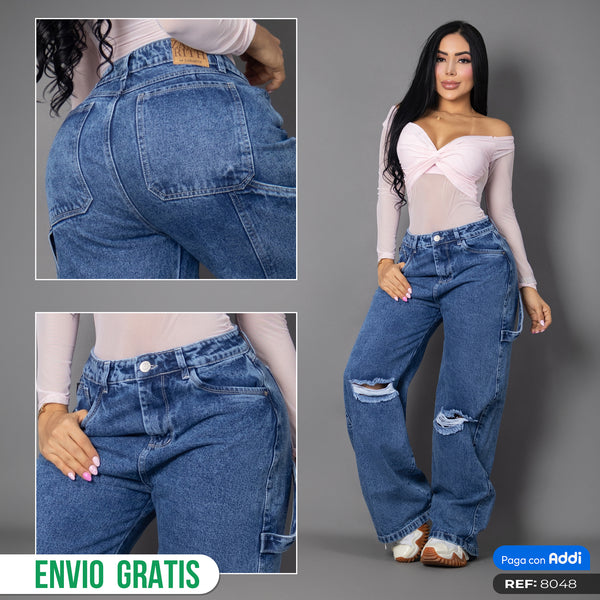 Jeans denim azul ref 8048
