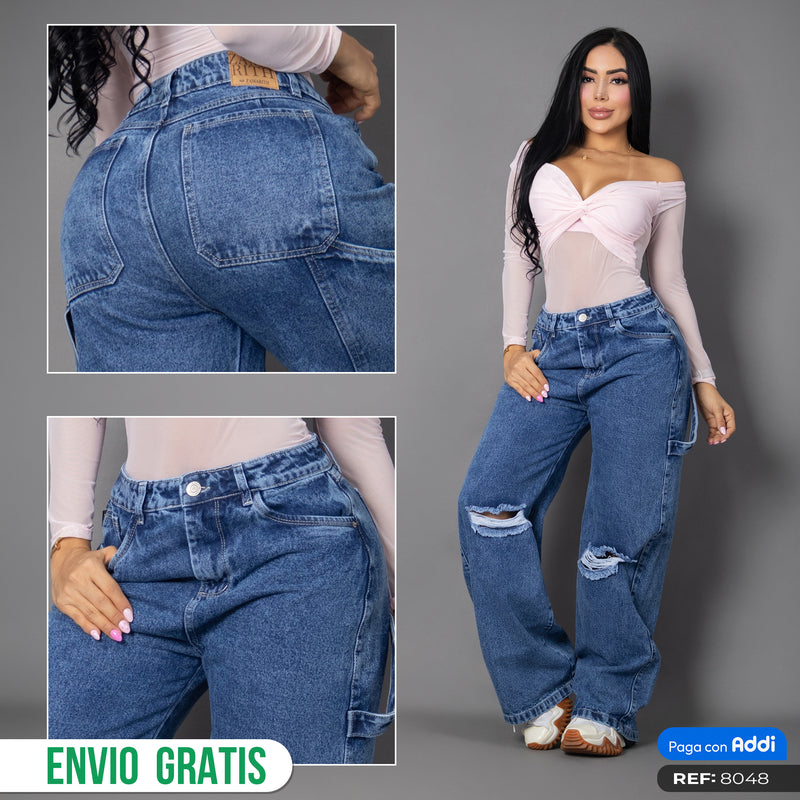 Jeans denim azul ref 8048