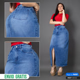 Maxifalda denim azul ref 8052