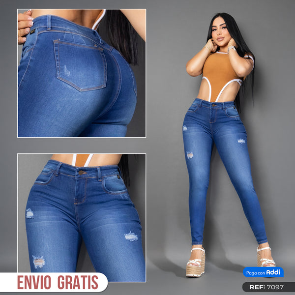 jeans clasico tono medio ref 7099